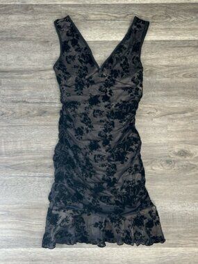 SHEIN Black Floral Lace Dress